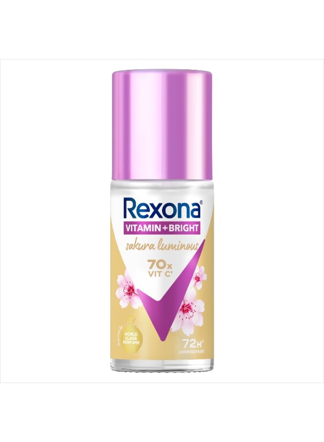 Sakura Radiance Women Roll On Vitamin + Bright 72H Antiperspirant 45ml